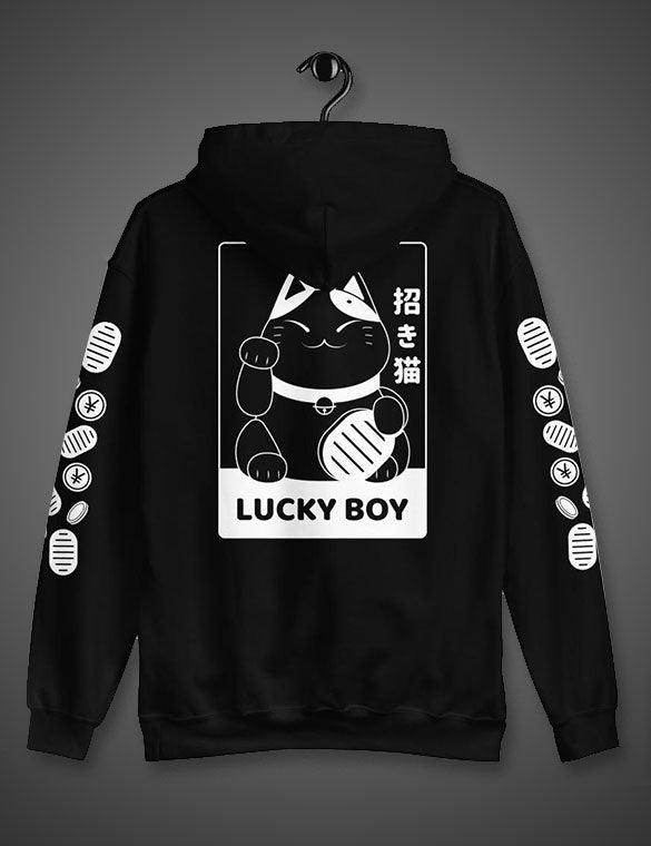 Lucky Boy Hoodie Beckoning Cat Hokoriwear